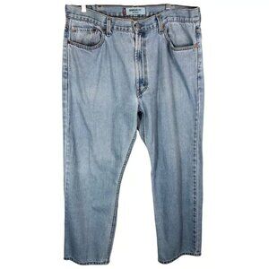 Levis 505 Jeans Size 40x30 Light Blue Denim Straight Leg Mens Pockets